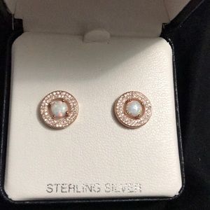 Sterling Silver Rose Gold Plated earrings